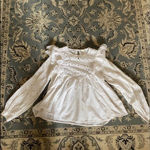 H&M baby-doll blouse with eyelet cutouts!